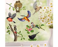 Wandtattoo Loft Fensterbild Frühling Ostern selbstklebend Vogel Wiederverwendbar Vögel / 1. DIN A4