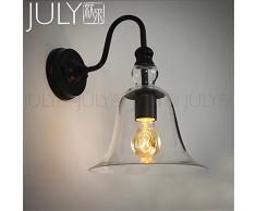 XXY.XXY Wandleuchte Innen Modern Wohnzimmer Schlafzimmer flammige Vintage Wandlampe Nachttischlampe Balkon Kristallglocke Glasglocke