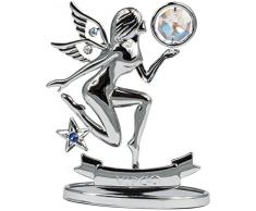 Rieser Interieur Sternzeichen Jungfrau Figur mit Kristallen silberfarben Made with Swarovski Elements