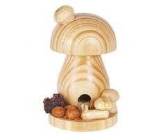 OBC Räucherpilz, H: 6,5 cm, natur, handbemalt im Erzgebirgestil