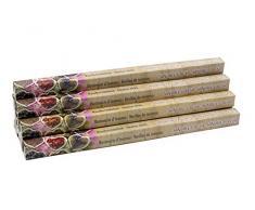 Premium Räucherstäbchen Set Sandelholz Rose, zarter, blumiger Duft, 10 Packungen je 8 Räucherstäbchen, lange Brenndauer von ca. 45min