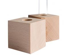 Tuuters Reagenzglas Vase aus Holz | Moderne Tischdeko ✿ Inklusive hochwertiger Reagenzgläser ✿ (Buche 1-Loch)