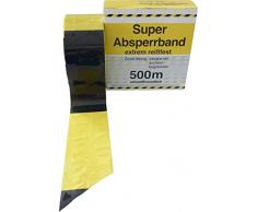 Warn- und Absperrband/46220SZ 80mm x 500m gelb/schwarz