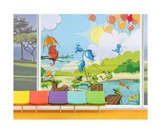 Apalis XXL Fensterfolie Fensterbild No.NL1 Tierkonzert Fenster Sichtschutz 380 x 432cm