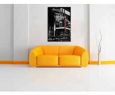 Dark berühmtes Hersheys in New York schwarz/weiß auf Leinwand, XXL riesige Bilder fertig gerahmt mit Keilrahmen, Kunstdruck auf Wandbild mit Rahmen, günstiger als Gemälde oder Ölbild, kein Poster oder Plakat