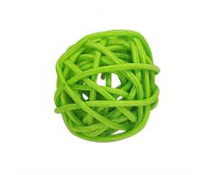 Kesheng 20 Stück Rattan-Kugel-Dekokugeln, Vasenfüller, Rattan-Kugel, Vögel, Spielzeug, Heimdekoration, 3,8 cm, Rattan, grün, 3x3cm