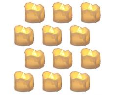 flintronic 12 Stück LED Flameless Kerzen, Led Teelichter Flackernde Flamme Lichter Batterie Dekoration für Weihnachten, Weihnachtsbaum, Ostern, Hochzeit, Party, Bar - Warmweiß