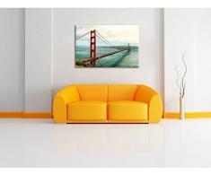 Golden Gate Bridge in San Francisco, Format: 120x80 auf Leinwand, XXL riesige Bilder fertig gerahmt mit Keilrahmen, Kunstdruck auf Wandbild mit Rahmen, günstiger als Gemälde oder Ölbild, kein Poster oder Plakat