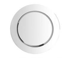 Butlers Piatto Deko-Teller Ø 35 cm - Servierteller in Silber-Optik - Dekorative Schale als Platzteller aus Edelstahl