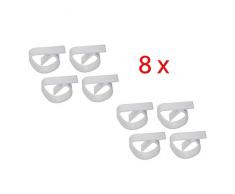 all-around24 8 Stück Tisch Decken Klammer Tischdeckenhalter für draußen und innen Kunststoff Weiß Tischeckenklammern