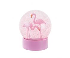 Talking Tables Schneekugel mit Flamingo, 10 cm Durchmesser