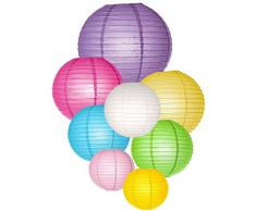 LIHAO 8X Papier Lampions Laterne Lampenschirm Hochtzeit Party Dekoration Ballform