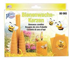 CREARTEC - Bienenwachs Kerzen Set - perfektes Set zum Herstellen von Bienenwachs Kerzen - für die Kerzenherstellung - Made in Germany