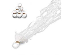 Goodtimes Party Wurf Luftschlangen Weiß 12 Stück für Geburtstag, Hochzeit, Party - einfache Entsorgung