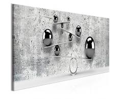 murando Bilder Abstrakt 150x50 cm - Leinwandbild - 1 Teilig - Kunstdruck - Modern - Wandbilder XXL - Wanddekoration - Design - Wand Bild - Design Grau Beton Kugeln a-B-0082-b-a
