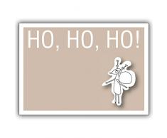 1 Weihnachtskarte: Ho, Ho, Ho! Die Weihnachtskarte mit einem kleinen Weihnachts Elch