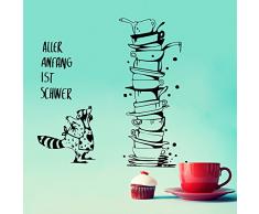 ilka parey wandtattoo-welt® Wandtattoo Wandbild Wandaufkleber Wandsticker Aufkleber Sticker Ostsee Welle Meer Küste Möwe See M1913 ausgewählte Farbe: *dunkelblau* ausgewählte Größe: *XXXL - 195cm breit x 100cm hoch*