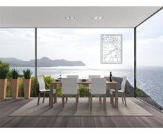 INDIGOS 4051095469049 Wandtattoo / Wandsticker - d134 wunderschönes Ornament mit hübsche Frau, Vinyl, glasdekor, 40 x 29 x 1 cm