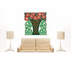 INDIGOS 4051719714951 Wandtattoo MF133 Blumenstrauß Pflanze Tribal Ornament 80 x 79 cm