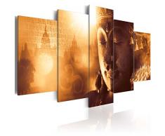 murando - Bilder 200x100 cm Vlies Leinwandbild 5 TLG Kunstdruck modern Wandbilder XXL Wanddekoration Design Wand Bild - Buddha h-A-0054-b-n