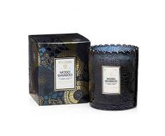 VOLUSPA Moso Bambus japonica Limitierte Ausgabe rundgezackter Rand Glas Votivkerze