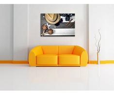 Stilleben Kubazigarren schwarz/weiß Format: 120x80 auf Leinwand, XXL riesige Bilder fertig gerahmt mit Keilrahmen, Kunstdruck auf Wandbild mit Rahmen, günstiger als Gemälde oder Ölbild, kein Poster oder Plakat