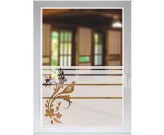 INDIGOS UG Fensterfolie Fensterbild Sichtschutzfolie Glasdekor Ornament satiniert blickdicht ORACAL® - 1200mm Breite x 500mm Höhe - auch mit Individueller Breite
