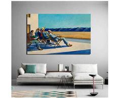 Amokr Leinwand Bilder 30x50cm kein Rahmen Edward Hopper Menschen in der Sonne Wohnzimmer Home Decoration Moderne Wandkunst Ölgemälde Poster Bilder