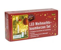 Idena LED Christbaumkerzen, 10er Set, kabellos, ca. 12 cm, inklusive Fernbedienung und Energizer Premium Alkaline Batterien, 10112551