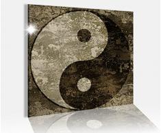 Acrylglasbild 50x50cm Yin & Yang Symbol Feng Shui Zen Glasbild Bilder Acrylglas Acrylglasbilder Wandbild 14C589, Acrylglas Größe3:50cmx50cm