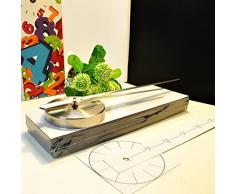 Cander Berlin MNU 0180 W XXL 3D Silberne Riesen Designer Wanduhr Wohnzimmer Dekoration Wandtatoo mit deutschem Ziffernblatt aus Acryl