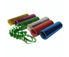 Luftschlangen 4 m farbig sortiert Metallic (82107)