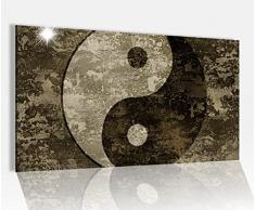 Acrylglasbild 80x50cm Yin & Yang Symbol Feng Shui Zen Glasbild Bilder Acrylglas Acrylglasbilder Wandbild 14D584, Acrylglas Größe4:80cmx50cm