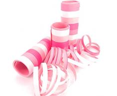 Neu 2019: 54 Luftschlangen * PINK-ROSA-Weiss * als Deko für Its-a-Girl-Party oder Mädchen Kindergeburtstag | 3 Rollen mit je 18 Schangen in 3 Farben | Tischdeko Fee Prinzessin Party