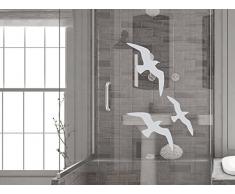 GRAZDesign 980212_30 Fenstertattoo Vögel/Möwen für Glas | Fensteraufkleber für Badzimmer - Glastattoo für Dusche (49x30cm)