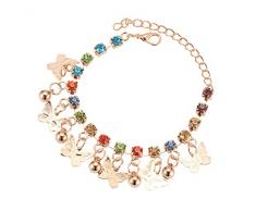 LLZIYAN LZIYAN Schmetterling Quaste Kristall Armband, künstliche Kristallglocke hängende Armbänder künstliche Kristall Tierdekoration