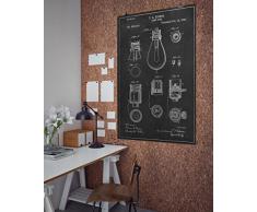 artboxONE Poster 45x30 cm Retro Edison Glühbirne hochwertiger Design Kunstdruck - Bild Retro von Artkuu