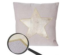 Deko-Kissen Stern, Sofakissen Zierkissen mit Füllung, Glanz-Effekt 45x45cm