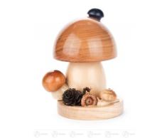 Räuchermann Räucherpilz runde Form, klein Breite x Höhe x Tiefe 10 cmx12 cmx9 cm NEU Erzgebirge Rauchmann Räucherfigur