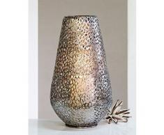 Casablanca - Boden-Windlicht - Purley - Metall - antik-Silber - Höhe 46 - Ø 25 cm