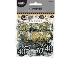 amscan 360186 Konfetti 40 Silber und Gold