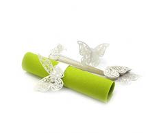 Serviettenringe Servietten Ringe Tischdeko Serviettenhalter Schmetterlinge (S-PANARG-BUT)