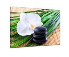 Bilderdepot24 Kunstdruck - Zen Steine VI - Bild auf Leinwand - 40 x 30 cm - Leinwandbilder - Bilder als Leinwanddruck - Wandbild Geist & Seele - Asien - Wellness