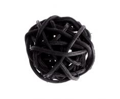 Rattankugeln klein schwarz, 12 Stück, Tischdekoration