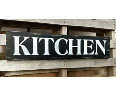 Ral454ick Küchenschild Holz Bauernhaus Holz Küche Bauernhof rustikal Home Decor Dekorative Holz Ornament Schild 15,2 x 61 cm Holz Wandschild Wandbild Wanddeko Home Decor