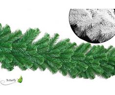 2,7m Tannengirlande Ø ca. 20 - 40cm Weiß Innen Weihnachtsdeko künstliche Weihnachtsgirlande Indoor