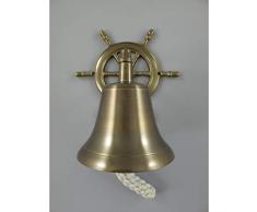 GR Maritime Schiffsglocke Messing brüniert Steuerrad Schiff Haus Klingel Glocke Deko