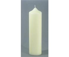 Stumpenkerze 30 x 8 cm elfenbein - Kerzenrohling 300/80 mm- Kerze rund 30x8 - Kerze zur Hochzeit - Brautkerze zum verzieren und basteln