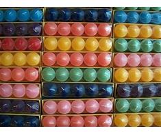 Timtina 120 Votivkerzen ca 8-10 Düfte durchgefärbt viele Farben (120, ganzjahresdüfte Fruity)