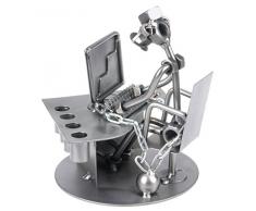 Schraubenmännchen PC Büro Workaholic I Handarbeit I Geschenkidee I Metallfigur I Metallmännchen I Stahlfigur I Schraubenmännle